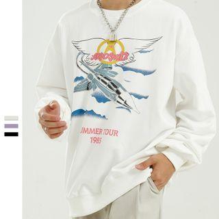 Wings Print Pullover