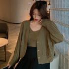 Long-sleeve Cardigan / Knit Camisole Top