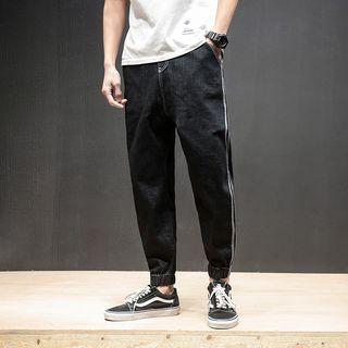 Elastic Waist Loose-fit Jeans
