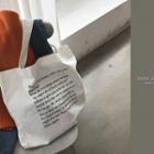 Letter Cotton Shopper Bag