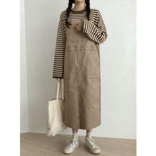 Stitched H-line Midi Jumper Dress