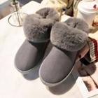 Buckled Faux Fur Snow Boots