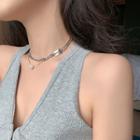 Chained Layered Necklace Silver - One Size