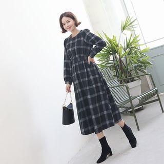 Brushed Fleece Plaid Dress