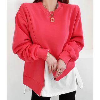 Cutout-hem Zipped Sweater