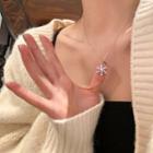 Snowflake Necklace 1 Pc - Silver - One Size