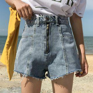 Frayed   Denim Shorts