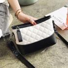 Quilted Two-tone Crossbody Bag