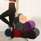 Set Of 3: Plain Fleece-lined Leggings