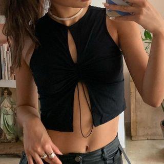 Plain Cropped Vest