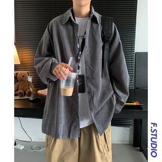Corduroy Wide Long-sleeve Top