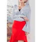Pocket-front Wide-cuff Shirt