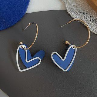 Heart Hoop Earrings Earring - One Size