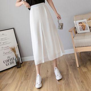 Mock Two-piece Chiffon Harem Pants