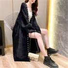 Studded Open-front Midi Cardigan