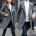 Couple Matching Hooded Button-up Coat