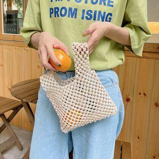 Knit Tote Bag Off-white - One Size