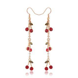 Cherry Drop Earring 1 Pair - Gold - One Size