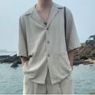 Short-sleeve Plain Shirt / Loose Fit Shorts