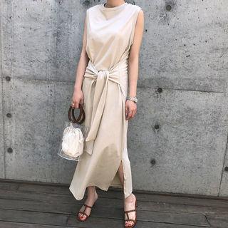 Tie-waist Maxi Tank Dress