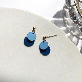 Disc Dangle Earring 1 Pair -  S925silver Earrings - One Size
