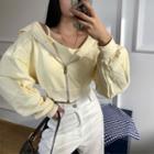 Set: Zip Hoodie + Spaghetti Lettering Top