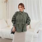 Stand-collar Boxy-fit Military Jacket