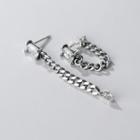 Sterling Silver Chain Drop Earring 1 Pair - S925 Silver - Silver - One Size