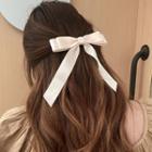 Ribbon Bow Hair Clip Almond - One Size