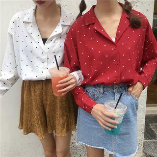 Spot Print Long-sleeve Shirt