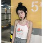 Print Camisole Top Watermelon - Pink & White - One Size