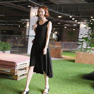 Dip-back Flared Tank Dress