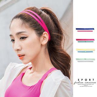 Non-skid Dual-striped Sporty Headwrap