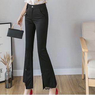 Star Charm Cropped Boot-cut Pants