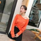 Open Back Long-sleeve Knit Top