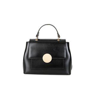 Metal-accent Flap Satchel