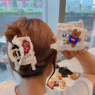 Cartoon Acrylic Hair Clamp Yk01 - Hair Clamp - Bear - White - One Size