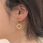 Hoop Alloy Dangle Earring 1 Pair - 925 Silver - Gold - One Size