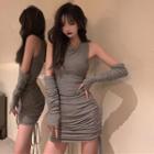 Set: Sleeveless Mini Dress + Arm Sleeves
