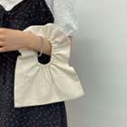 Banded-handle Canvas Hand Bag