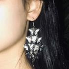 Alloy Butterfly Fringed Earring 1 Pair - D55a - Hook Earring - One Size