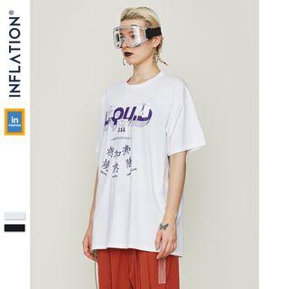 Couple Chinese-lettering T-shirt