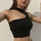 Asymmetric Halter-neck Top