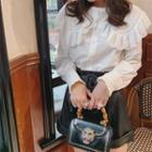 Long-sleeve Peter Pan Collar Lace Top