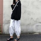 Gathered Cuff Straight Cut Pants