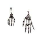 Asymmetrical Hand Drop Earring 1 Pair - Silver - One Size