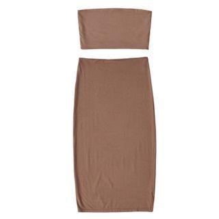 Strapless Crop Top / Pencil Skirt / Set