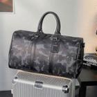 Camo Faux Leather Carryall Bag Camouflage - Dark Gray - One Size