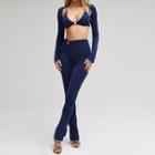 Set: Long-sleeve Shrug + O-ring Bralette + O-ring Fitted Pants