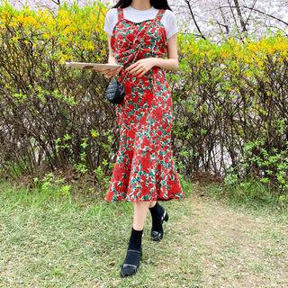 Sleeveless Floral Long Mermaid Dress